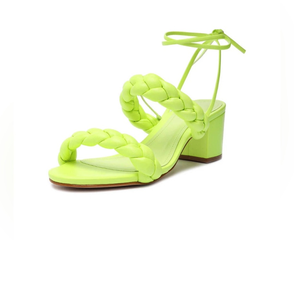 NWOB SCHUTZ Zarda leather braided straps sandals size 8.5‎ vacation resort wear